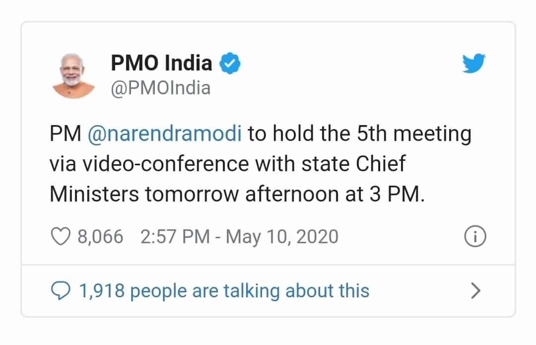 PM Modi to hold video conference with all CMs on Monday to discuss lockdown exit strategy