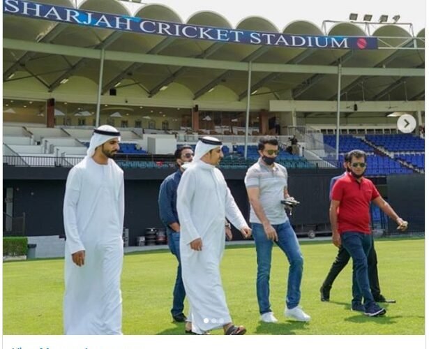 IPL 2020: BCCI chief Sourav Ganguly visits Sharjah Cricket Stadium, lauds new-look venue