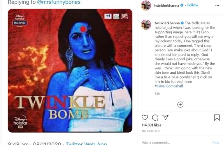 Twinkle Khanna has a typical Twinkle Khanna response for her morphed ‘Laxmii’ pic by trolls
